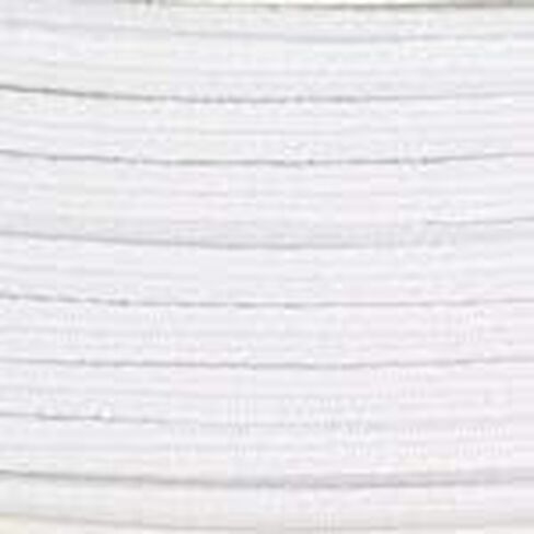 1/8" Width Skinny Elastic Band - Braided Cord - White 25 Yards - USA Warehouse in Saudi Arabia