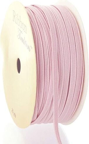 1/8" Width Skinny Elastic Band - Braided Cord - White 25 Yards - USA Warehouse in Saudi Arabia