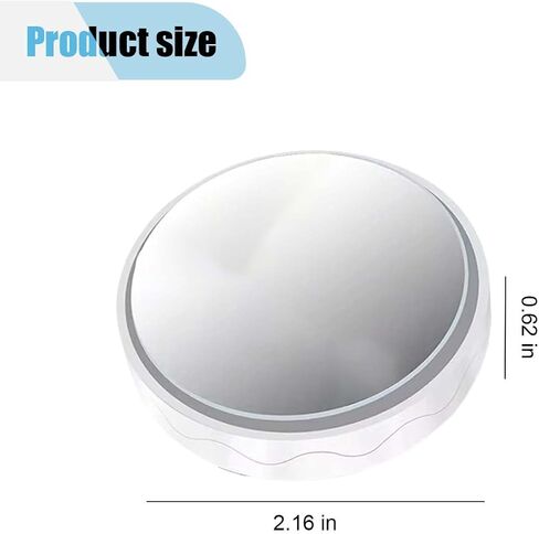 2PCS Car Suction-Cup Blind Spot Mirror, 2" Round HD Glass Convex 360° Wide Angle Rear View Mirror, Car Side Mirror with ABS Housing, Automotive Exterior Accessories for Car SUV Truck (Silver) in Saudi Arabia