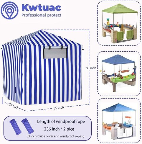 Kids Step2 Outdoor Playhouse Cover, With 2 Wind Rope,700D Durable, Waterproof,And Windproof For Winter Use ，Only Cover And Wind Rope(55" W x 55" D x 60" H) in Saudi Arabia