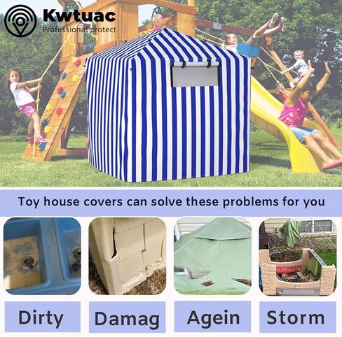 Kids Step2 Outdoor Playhouse Cover, With 2 Wind Rope,700D Durable, Waterproof,And Windproof For Winter Use ，Only Cover And Wind Rope(55" W x 55" D x 60" H) in Saudi Arabia