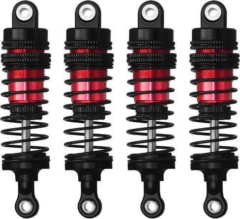 RC Shock Absorber Set 4pcs RC Dampers for Haiboxing 1/16 HBX16889 16890a 16889A 16889PRO RC Crawler Car (Red) in Saudi Arabia