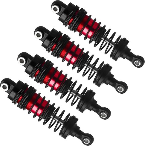 RC Shock Absorber Set 4pcs RC Dampers for Haiboxing 1/16 HBX16889 16890a 16889A 16889PRO RC Crawler Car (Red) in Saudi Arabia