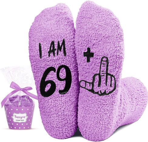 HAPPYPOP 70th Birthday Gifts Ideas for Women - Socks for 70th Year Old Birthday Women, Best Gifts for 70 Older Lady Elderly in Saudi Arabia