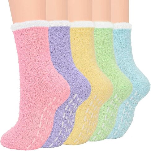 Fuzzy Socks for Women Girls Fluffy Cozy Socks Soft Comfy Ankle Socks Warm Slipper Socks for Winter in Saudi Arabia