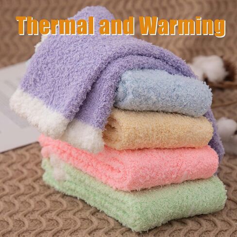 Fuzzy Socks for Women Girls Fluffy Cozy Socks Soft Comfy Ankle Socks Warm Slipper Socks for Winter in Saudi Arabia