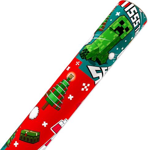 American Greetings Reversible Christmas Wrapping Paper for Kids, Sonic the Hedgehog (1 Roll, 75 sq. ft.) in Saudi Arabia