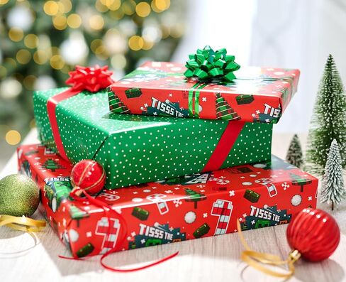 American Greetings Reversible Christmas Wrapping Paper for Kids, Sonic the Hedgehog (1 Roll, 75 sq. ft.) in Saudi Arabia