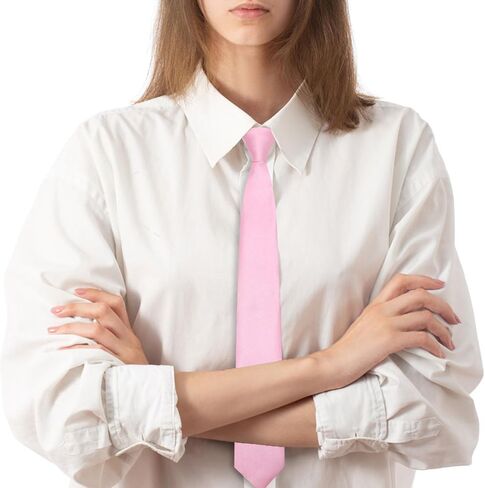 Womens Black Tie, Skinny Ties for Women Girls, Adjustable Uniform Necktie Bolo Neck Tie for School Business Accessory in Saudi Arabia