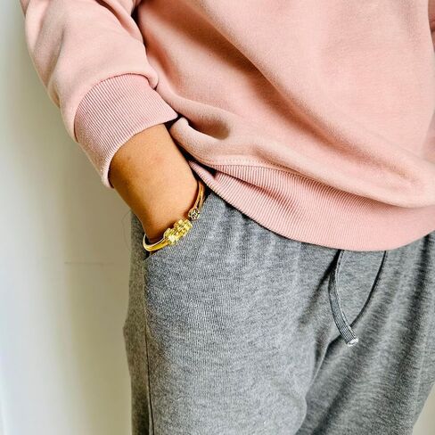 Fashion 18K Gold Plated Feng Shui Pi Xiu Open Cuff Bracelet in Saudi Arabia