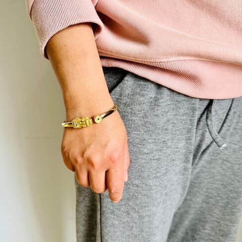 Fashion 18K Gold Plated Feng Shui Pi Xiu Open Cuff Bracelet in Saudi Arabia