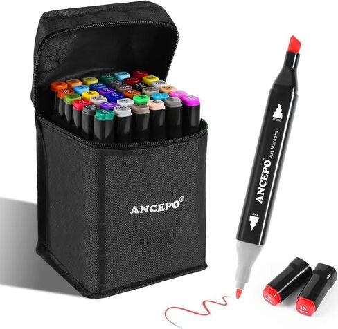 80 Colors Alcohol Markers Set, Art Markers for Adults Brush Tip, Fine Tip Coloring Markers for Kids in Saudi Arabia