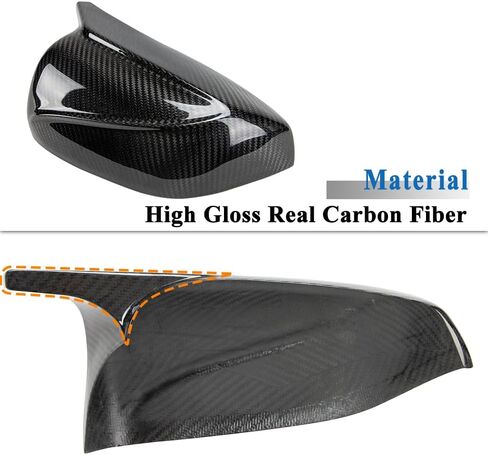 AeroBon Prepreg Dry Carbon Fiber Side Mirror Cover Compatible with Infiniti 2017-2023 Q60 Mirror Caps (Add-On Style) in Kuwait