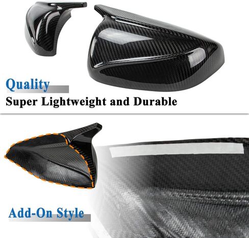 AeroBon Prepreg Dry Carbon Fiber Side Mirror Cover Compatible with Infiniti 2017-2023 Q60 Mirror Caps (Add-On Style) in Kuwait