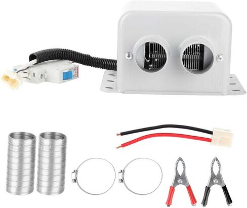 Yosoo Car Electric Heater,800W 2 Hole Car Electric Heater Winter Heating Warmer Window Defroster Demister Windshield Defogger(12V) in Saudi Arabia