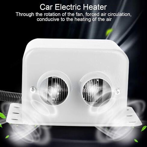 Yosoo Car Electric Heater,800W 2 Hole Car Electric Heater Winter Heating Warmer Window Defroster Demister Windshield Defogger(12V) in Saudi Arabia