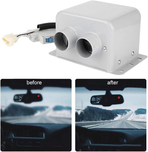 Yosoo Car Electric Heater,800W 2 Hole Car Electric Heater Winter Heating Warmer Window Defroster Demister Windshield Defogger(12V) in Saudi Arabia