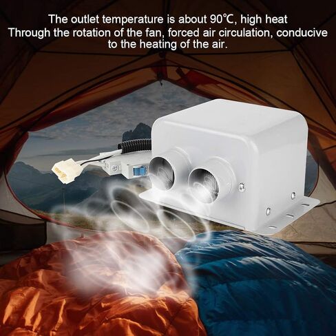 Yosoo Car Electric Heater,800W 2 Hole Car Electric Heater Winter Heating Warmer Window Defroster Demister Windshield Defogger(12V) in Saudi Arabia