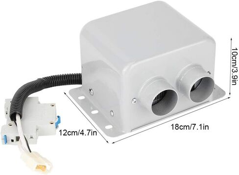 Yosoo Car Electric Heater,800W 2 Hole Car Electric Heater Winter Heating Warmer Window Defroster Demister Windshield Defogger(12V) in Saudi Arabia