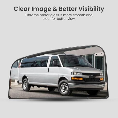 Passenger Side Mirror Replacement For Express GMC Savana 1500 2500 3500 Van 2003-2017 – Lower Mirrors for Express GMC Savana W/Backing Plate - Side Mirror For GMC Savana Accessories Passenger Mirror in Kuwait