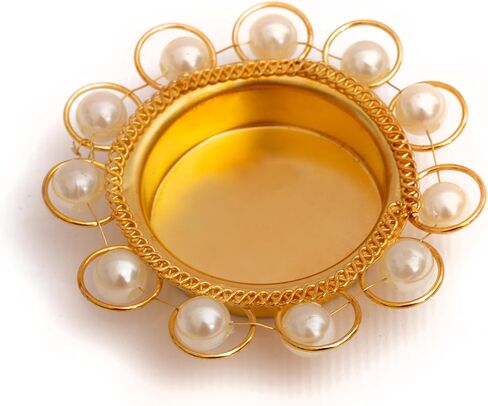 مجموعة من 2 ديكور ديوالي دياس T ضوء Tealight حامل شموع نذرية بدون شمع أضواء مصباح ديوالي الهدايا والديكورات ديكور احتفالي Deepawali Puja لهجات ديكور المنزل الاحتفالية in Kuwait