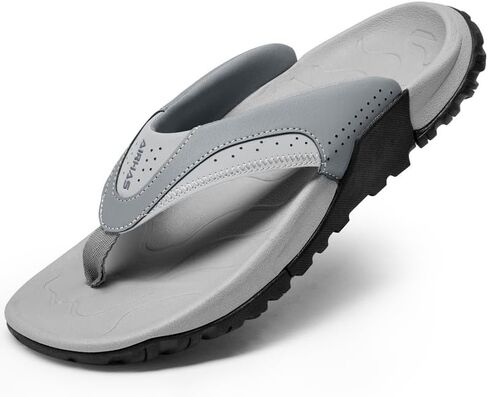 صنادل رجالية تدعم قوس القدم للمشي، صنادل رفيعة مريحة ومتينة للاستخدام في الهواء الطلق للرجال، صنادل شاطئ صيفية غير قابلة للانزلاق in Kuwait