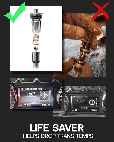 Transmission Cooling System Upgrade Kit Compatible with 2014-up GM Cadillac GMC Chevy and Trucks & 2016-up 8L90 8L80 8L90E 10L90 Replace for STL010 Cooler Flow Bypass Valve Kit in Kuwait