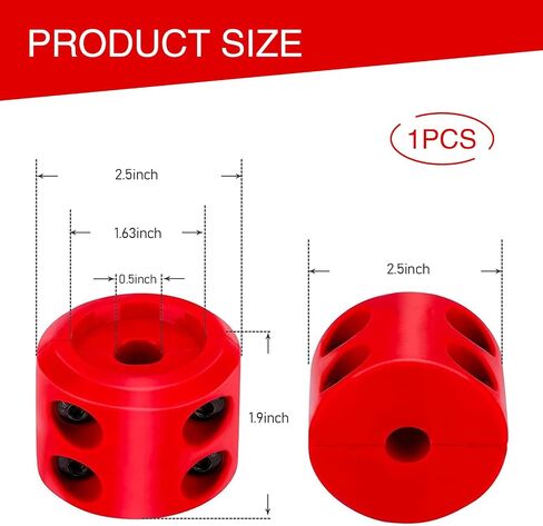 قطعة واحدة من سدادة خطاف كابل الونش، قابس خطاف حماية كابل PVC، واقي كابل الونش الملون، ملحقات تعديل السيارة، عالمية لمعظم السيارات (أحمر) in Saudi Arabia