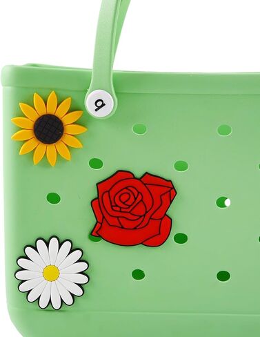 إكسسوارات زهور ساحرة لحقيبة بوج وحقيبة سيمبلي ساوثرن، 3 قطع مختلفة من ملحقات الديكور لحقيبة الشاطئ المطاطية in Kuwait