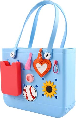 إكسسوارات زهور ساحرة لحقيبة بوج وحقيبة سيمبلي ساوثرن، 3 قطع مختلفة من ملحقات الديكور لحقيبة الشاطئ المطاطية in Kuwait