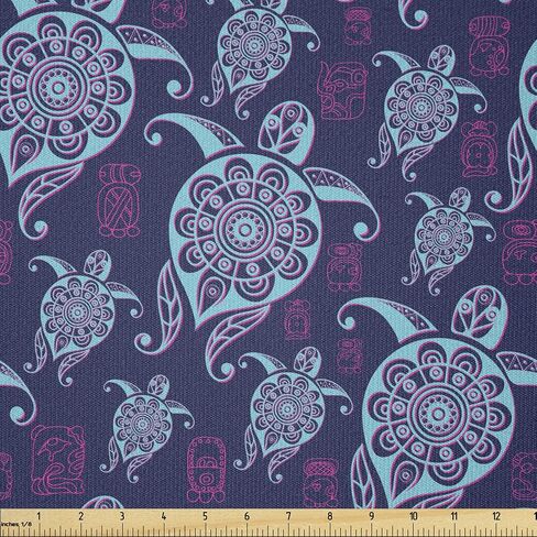 Ambesonne Bowling Party Fabric من The Yard، دبابيس البولينج المسطحة نمط مرسومة باليد نمط طباعة هواية أحادية اللون، نسيج محبوك مطاطي لخياطة الملابس والحرف الفنية، 2 ياردة، أبيض بني in Kuwait