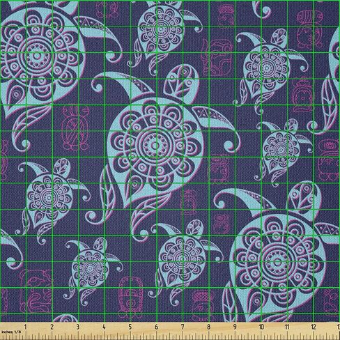Ambesonne Bowling Party Fabric من The Yard، دبابيس البولينج المسطحة نمط مرسومة باليد نمط طباعة هواية أحادية اللون، نسيج محبوك مطاطي لخياطة الملابس والحرف الفنية، 2 ياردة، أبيض بني in Kuwait