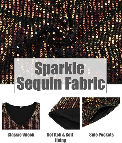 CARCOS Plus Size Sequin Dresses for Women V Neck Long Sleeve Party Dress Sparkle Club Dresses Evening Wedding Dresses XL-5XL in Saudi Arabia