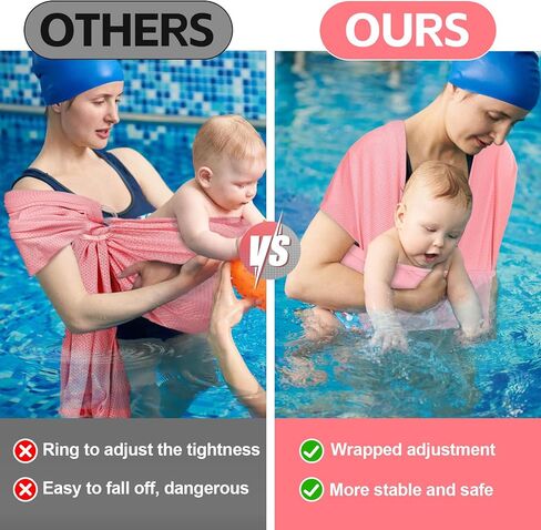 Blue Water Baby Carrier Wrap Sling for Summer Pool Water Adventures | Lightweight Breathable Mesh, Dry Fast, Supersoft, Adjustable Shoulder for Customizable Comfort, for Newborn Infant to Toddler in Saudi Arabia