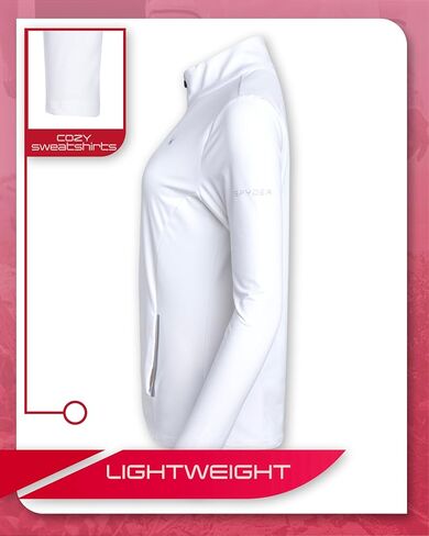 Spyder Women's Sweater - Quarter Zip Stretch Knit Performance Sweaters for Women - Cozy Athletic Women's Sweatshirts (S-XL) in Saudi Arabia