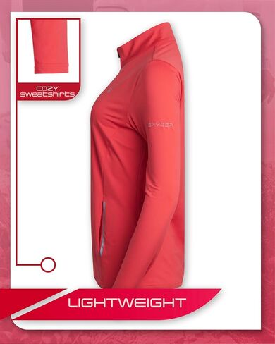 Spyder Women's Sweater - Quarter Zip Stretch Knit Performance Sweaters for Women - Cozy Athletic Women's Sweatshirts (S-XL) in Saudi Arabia