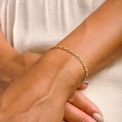 Gold Bracelets for Women Trendy, 14K Gold Cuff Bracelets for Women Stackable Tennis Bracelets for Women Non Tarnish Bracelet Set Gold Jewelry for Women in Saudi Arabia