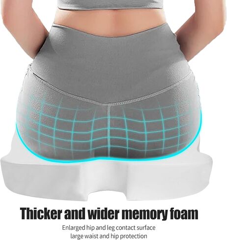 وسائد مقعد سيارة إسفينية متعددة الوظائف باللونين الأسود والرمادي للقيادة لتحسين الرؤية/الوضعية، رغوة الذاكرة لتخفيف آلام الورك مناسبة لقيادة السيارة، والمكتب، وتمارين الصباح/اليوغا in Kuwait