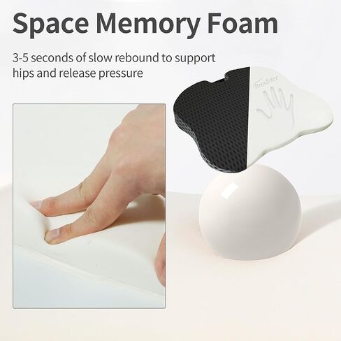 وسائد مقعد سيارة إسفينية متعددة الوظائف باللونين الأسود والرمادي للقيادة لتحسين الرؤية/الوضعية، رغوة الذاكرة لتخفيف آلام الورك مناسبة لقيادة السيارة، والمكتب، وتمارين الصباح/اليوغا in Kuwait