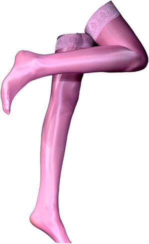 Men's Sissy High Over Knee Socks, Femboy Thigh High Oil Shiny Stockings, for Cross-dressing Exploring your feminine side. in Saudi Arabia