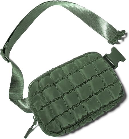 هدايا جيتوس الرائجة للنساء، حقائب كروس منتفخة للنساء، حقيبة حزام، حزمة فاني مع أشرطة قابلة للتعديل، حقيبة منتفخة خفيفة الوزن مبطنة، هدايا امرأة (أسود) in Kuwait