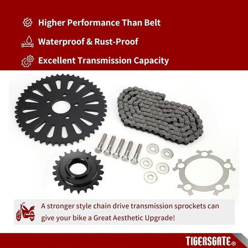 Belt to Chain Drive Transmission Sprocket Conversion Kit Compatible with 2000-2003 Harley 1200 & 883 Sportster XL in Saudi Arabia