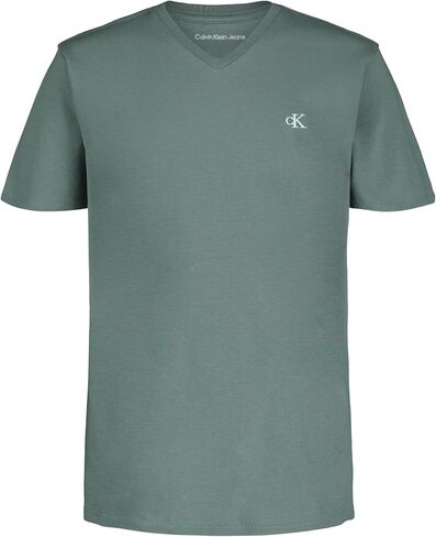 Calvin Klein Boys' Short Sleeve Solid V-Neck T-Shirt, Soft, Comfortable, Relaxed Fit in Saudi Arabia