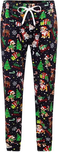 Men's Christmas Fleece Jogger Pajama Pant Funny Holiday Graphic Lounge Sleep Pants with Pockets in Kuwait