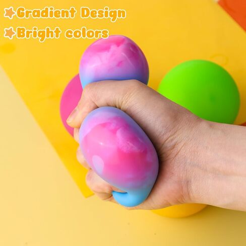 AMOR PRESENT 4PCS Dough Squeeze Balls, Color Changing Fidget Toy Stretchy Stress Balls for Teens Anxiety Relief Autism Party Favors in Saudi Arabia