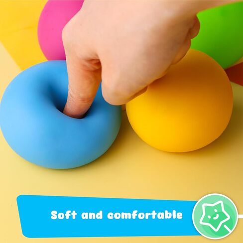 AMOR PRESENT 4PCS Dough Squeeze Balls, Color Changing Fidget Toy Stretchy Stress Balls for Teens Anxiety Relief Autism Party Favors in Saudi Arabia