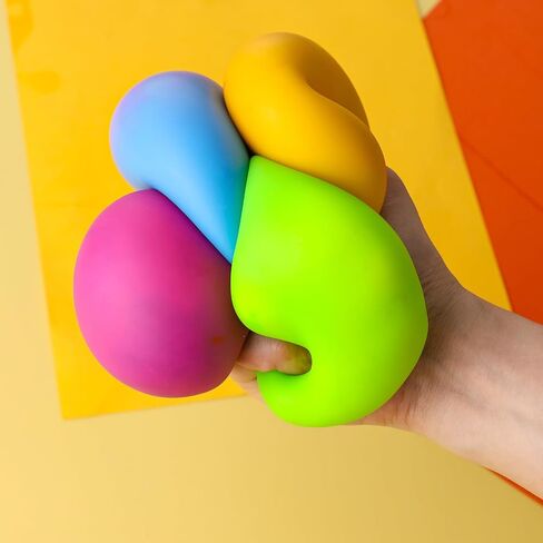 AMOR PRESENT 4PCS Dough Squeeze Balls, Color Changing Fidget Toy Stretchy Stress Balls for Teens Anxiety Relief Autism Party Favors in Saudi Arabia