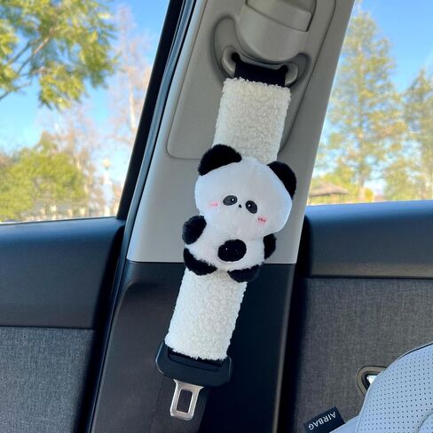 Generic Auto Car Seat Belt Cover with Animal Plush Toy, Unversal Seat Belt Cover Cushion for Shoulder and Neck Protection Car Accessories (Bunny) in Kuwait