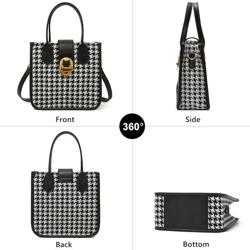 حقائب يد من القماش ذات مقبض علوي من FOXLOVER للنساء ذات دلو صغير ومحفظة كروس من الجلد النباتي in Kuwait