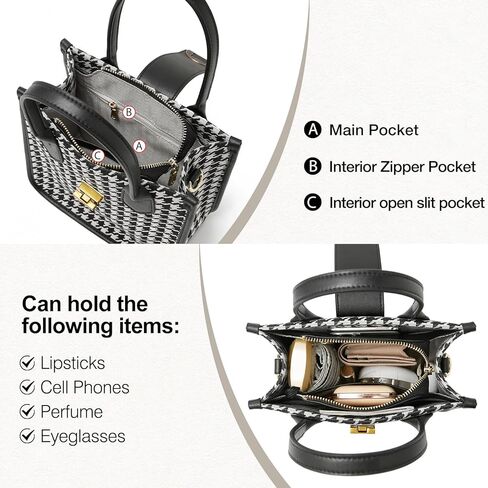 حقائب يد من القماش ذات مقبض علوي من FOXLOVER للنساء ذات دلو صغير ومحفظة كروس من الجلد النباتي in Kuwait